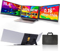 Laptop Screen Extender, 15.6' Ultra Light & Thin Triple Portable Monitor for Laptop with 1080P FHD IPS Display, Two Cable USB-C/HDMI Plug-Play Monitor Extender for Mac/Win/Android, Fits 13-17' Laptops