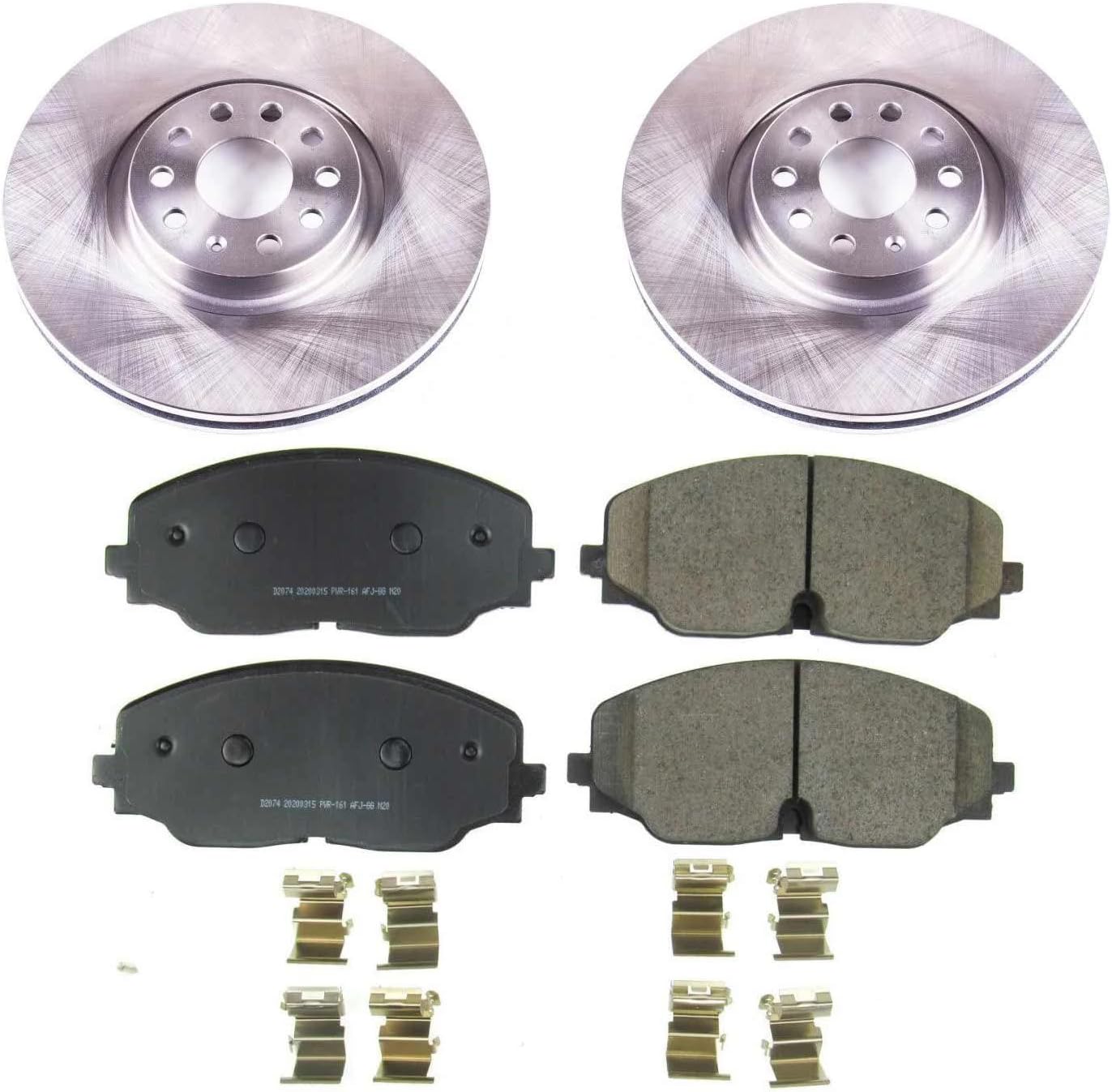 PowerStop Front Brake Kit for Volkswagen Atlas 2018-21 | Volkswagen Atlas Cross Sport 2020-21 - Z17 Ceramic Brake Pads & Disc Rotors Replacement, KOE8117