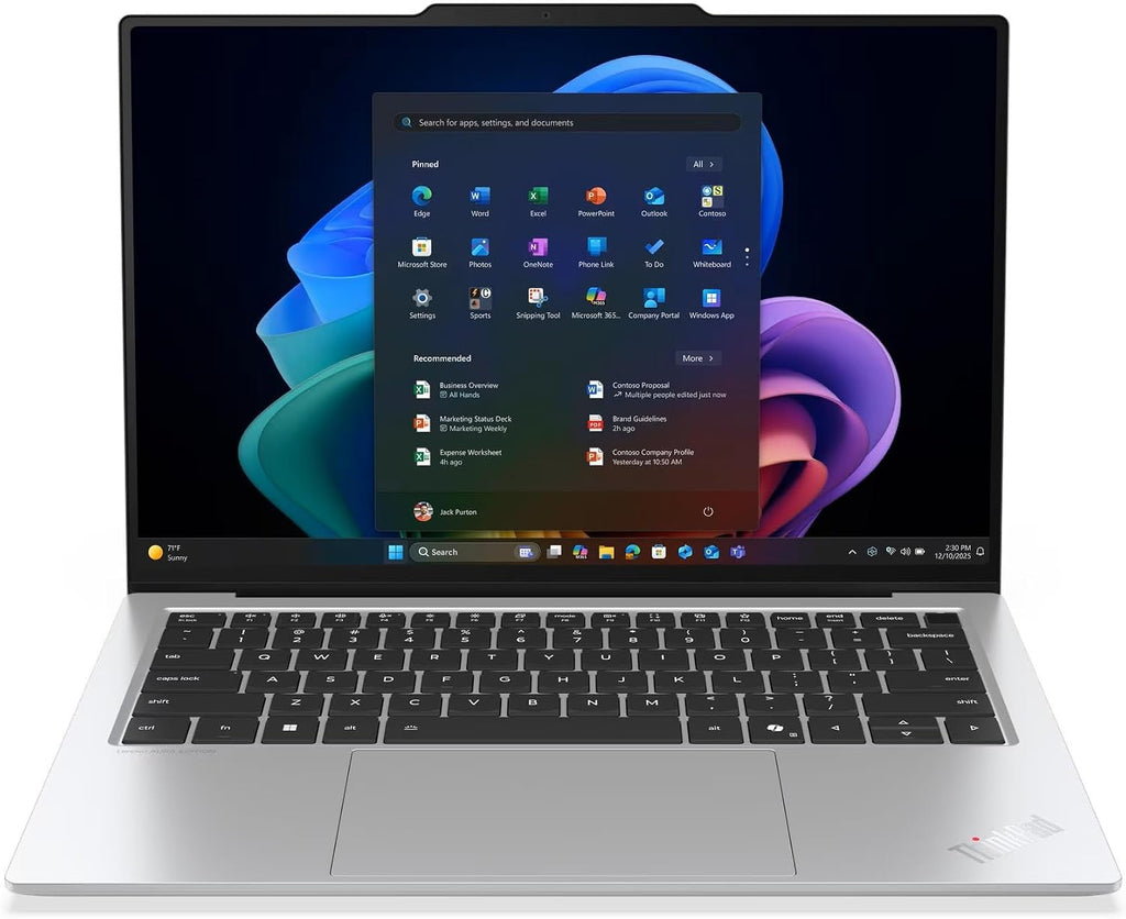 Lenovo ThinkPad X9 14 Aura Edition Copilot+ PC Laptop with Intel Core Ultra 7 258V Processor, 14' 2.8K OLED 500nits Touchscreen Display, 32 GB LPDDR5X-8533MT Memory, 1TB SSD, Wi-Fi 7, and Win 11 Pro