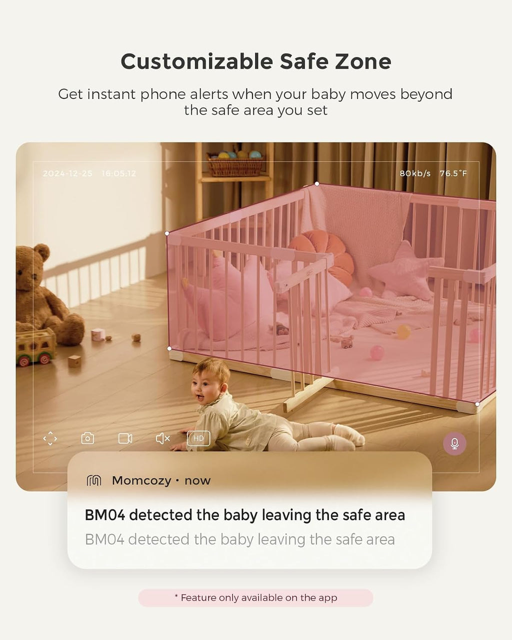 Momcozy Smart WiFi Baby Monitor with Camera and Audio & Momcozy Baby Nail File Electric, Gentle Baby Nail Trimmer Electric Rechargeable