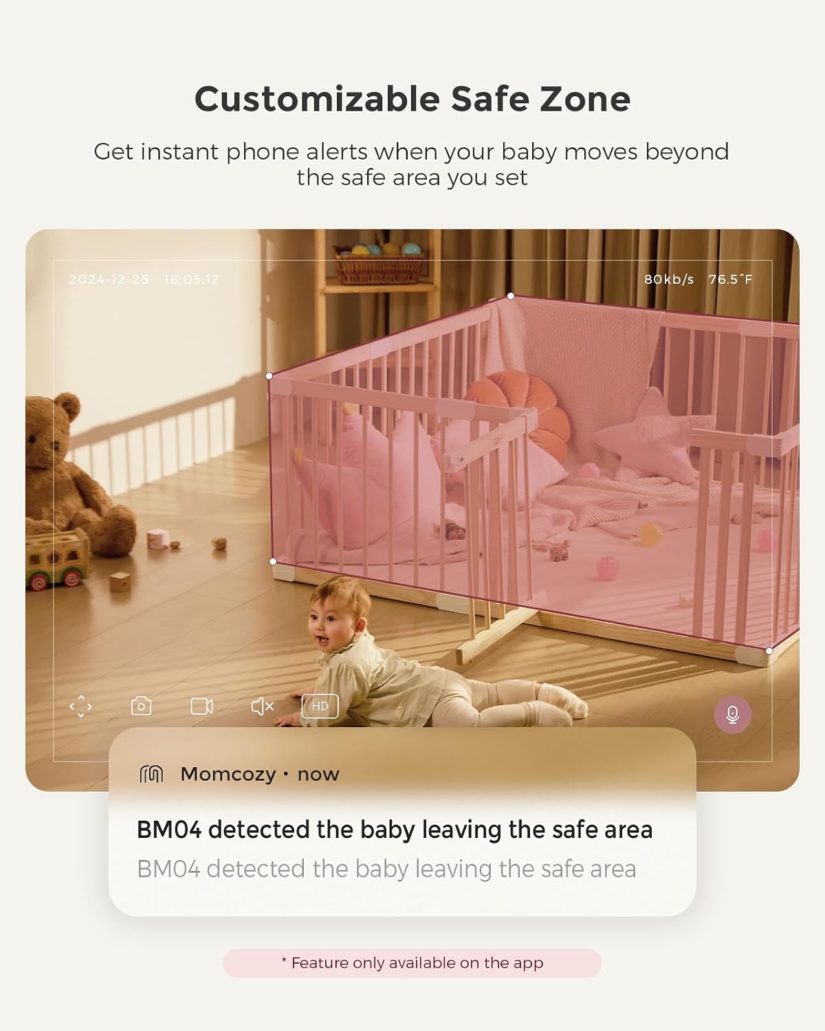 Momcozy Smart WiFi Baby Monitor with Camera and Audio & Momcozy Baby Nail File Electric, Gentle Baby Nail Trimmer Electric Rechargeable