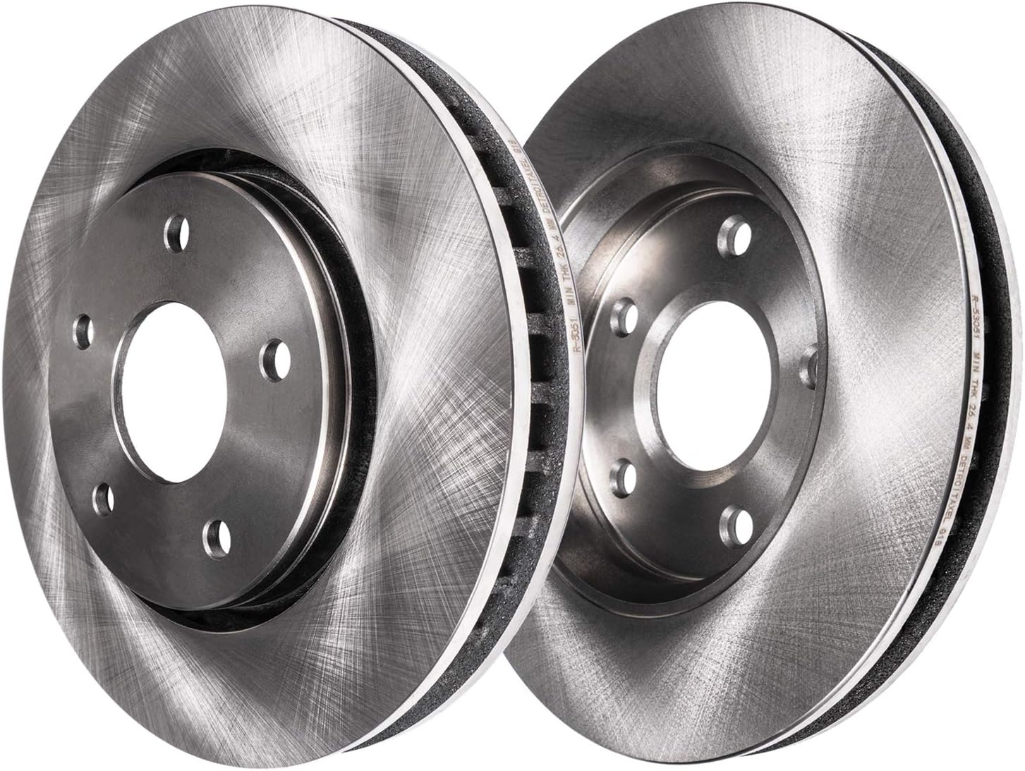 Detroit Axle - 4pc Front Brake Kit for 2013-2024 Mazda CX-5, Disc Brake Rotors Ceramic Brake Pads 2014 2015 2016 2017 2018 2019 2020 2021 2022 2023 Replacement