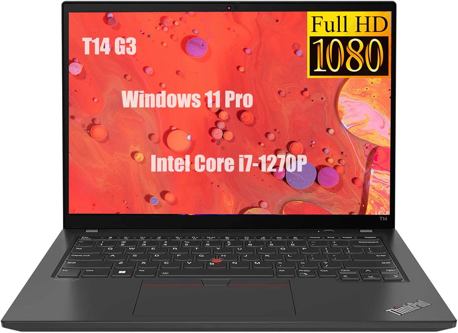 Lenovo Thinkpad T14 (Gen 3) Business Laptop, 14' FHD(1920x1080), 12th Processor Core i7-1270P 3.5Ghz-4.8GHz, 12Core, 16GB DDR4, 512GB SSD, Backlit Keyboard, Webcam, Windows 11Pro (Renewed)