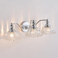 XIEDUN Chrome Vanity Light 3 Light Bathroom Lights Vanity Lights for Bathroom Bathroom Light Fixtures