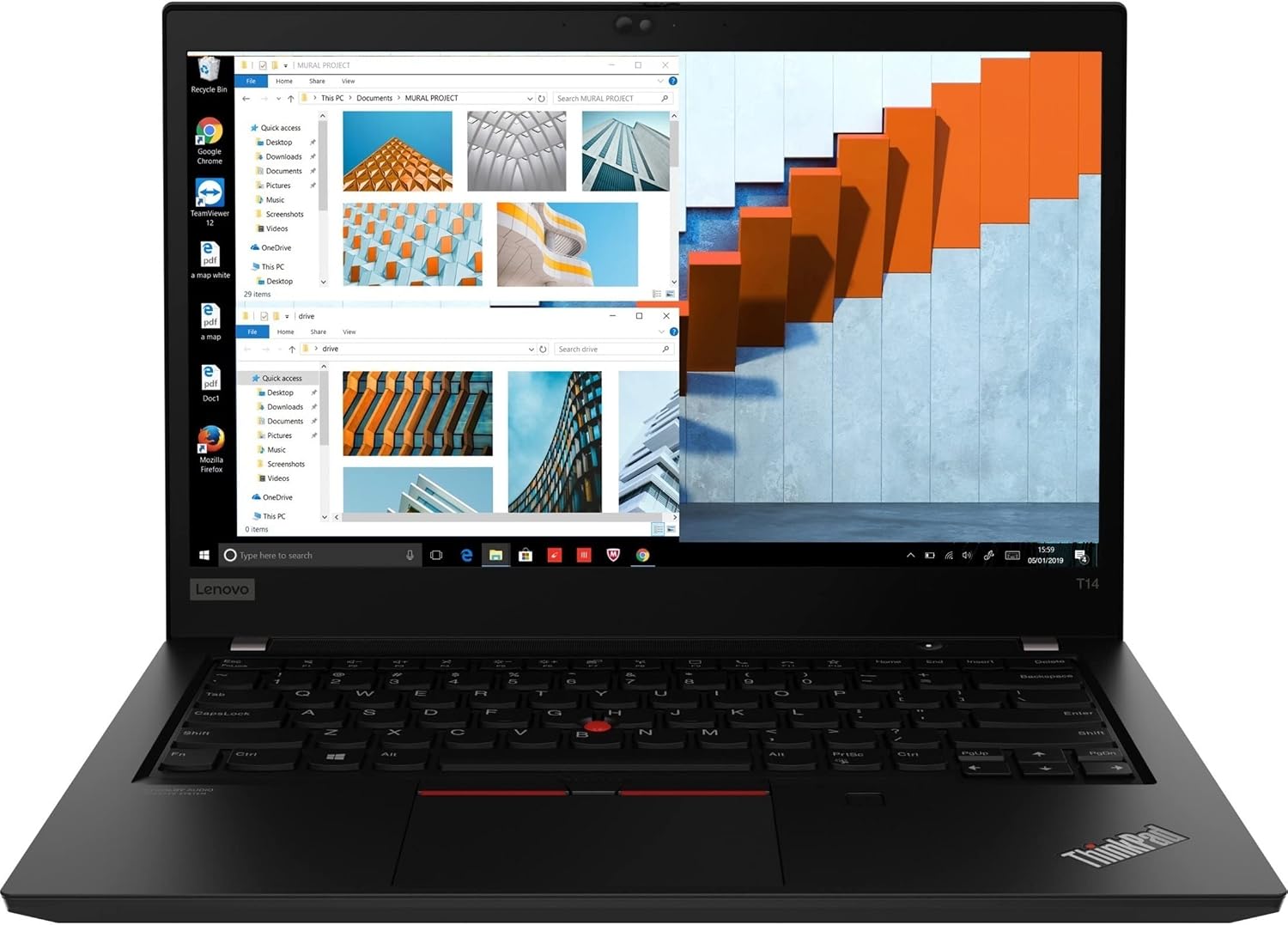Lenovo ThinkPad T14 Gen 2 20W0001KUS 14' Notebook - Full HD - 1920 x 1080 - Intel Core i7 11th Gen i7-1185G7 Quad-core (4 Core) 3 GHz - 16 GB RAM - 512 GB SSD - Black (Renewed)