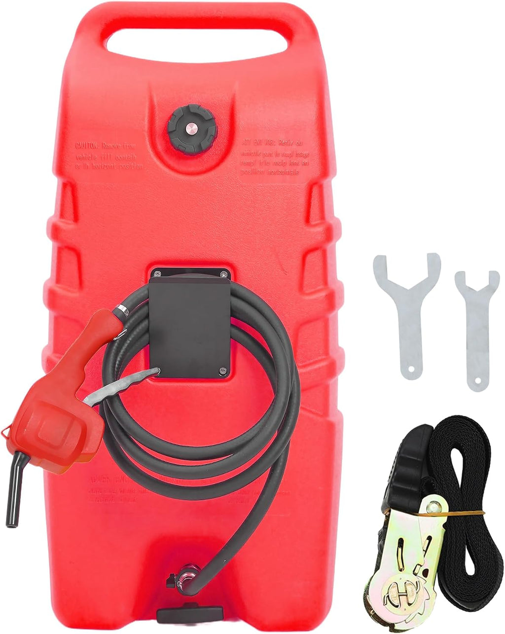 Garvee 14 gal Fuel Caddy, Portable Gas Can Fuel Tank Container with Fluid Transfer Siphon Pump and 10 ft. Delivery Hose, Diesel Storage Can On-Wheels for Cars ATVs Lawn Mowers Boats