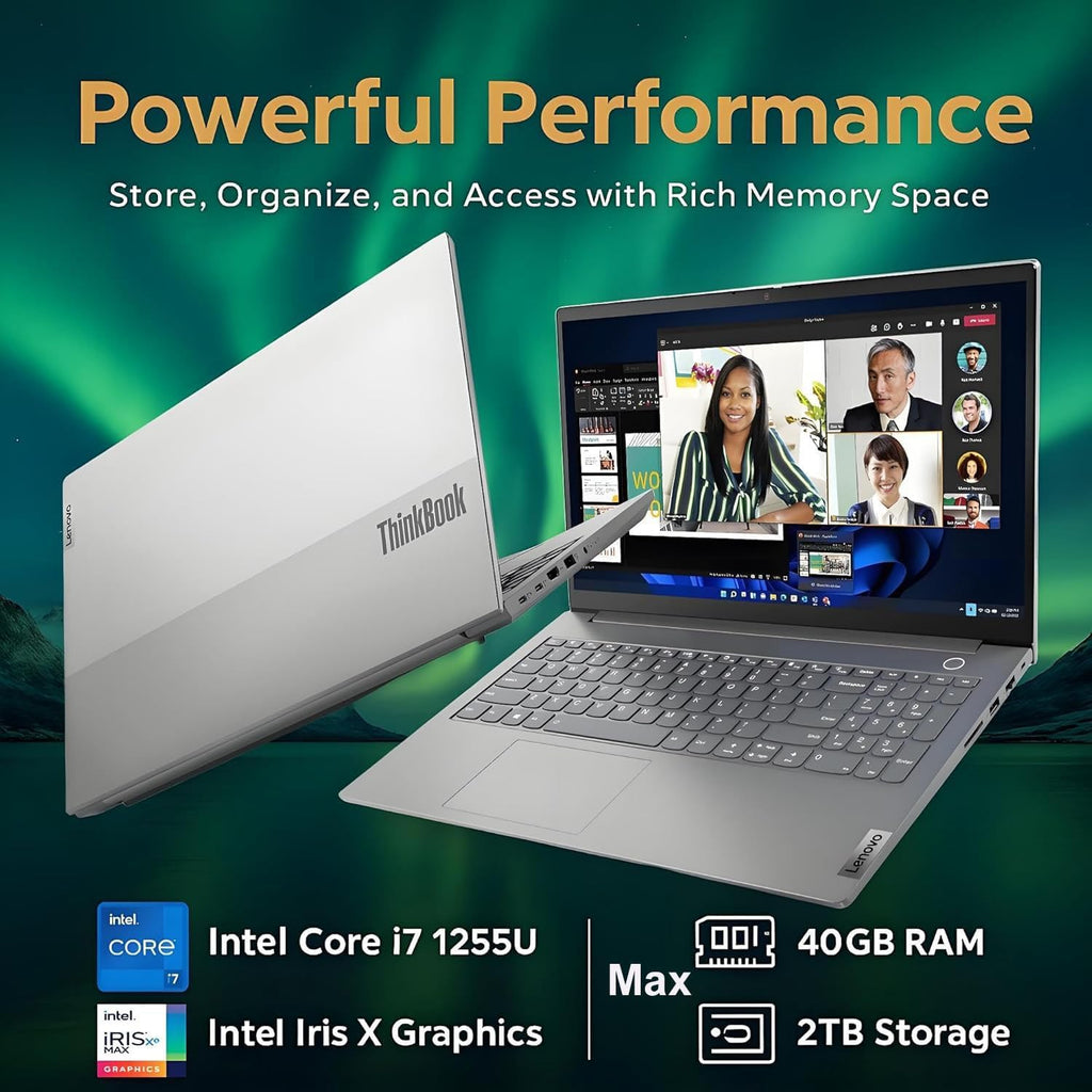 Lenovo ThinkBook Business 15.6'' FHD Laptop, Powerful Intel Core i7(10-Core, Up to 4.7 GHz), 16GB RAM, 1TB SSD, Windows 11 Pro, Ethernet Port RJ-45, SD Card Reader, Fingerprint Reader, WOWPC USB