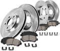 Callahan Brake Parts Front and Rear Brake Kit For Chevrolet Cobalt 2007 |Malibu 2009-12 |Pontiac G5 2008-10 |G6 2009-10 |Saturn Aura 2009 - Disc Rotors with Ceramic Brake Pads + Hardware, EBYK018867