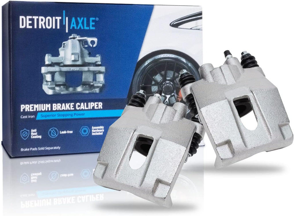 Detroit Axle - Rear Brake Kit for Ford 2004-2011 F-150, Lincoln 2006-2008 Mark LT, Disc Brakes Rotors Disc Brake Caliper w/Bracket 2007 Replacement