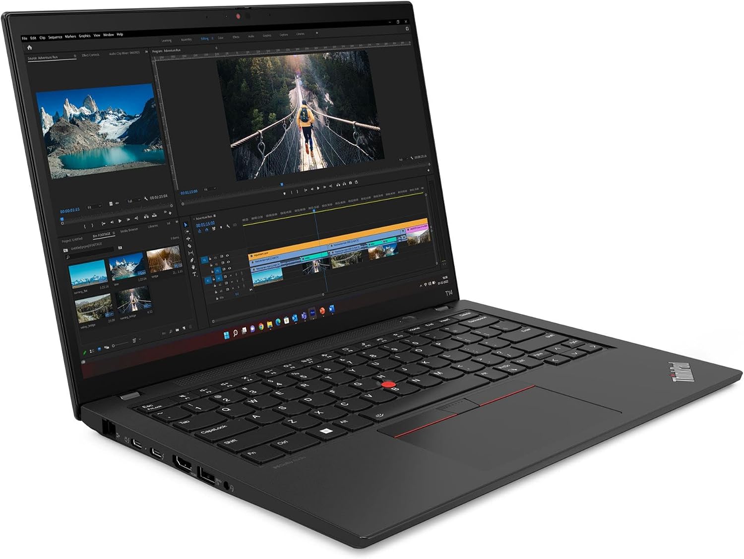 Lenovo Thinkpad T14 Gen 4 2023 Laptop 14' WUXGA IPS Touchscreen 10-Core Intel i7-1355U 32GB DDR5 2TB SSD Iris Xe Graphics Thunderbolt 4 Wi-Fi 6E Backlit KB Fingerprint Windows 10 Pro w/ONT 32GB USB
