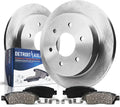 Detroit Axle - REAR Brake Kit for 2009-10 H3T 2006-2010 Hummer H3 Disc Brake Rotors Ceramic Brakes Pads 2007 2008 Replacement