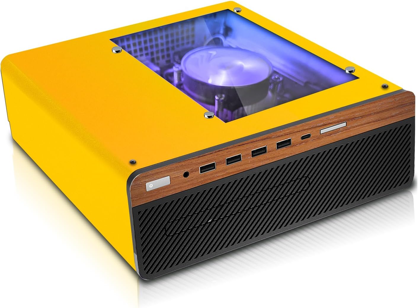 HP Half Dark Desktop Computer PC Lambo AMD A10-9700, 16GB RAM, 1TB SSD, Dual 24 Inch Curved Monitor, RGB KBM with AI Copilot, WiFi, RGB Soundbar, Webcam, Windows 11 (Renewed)