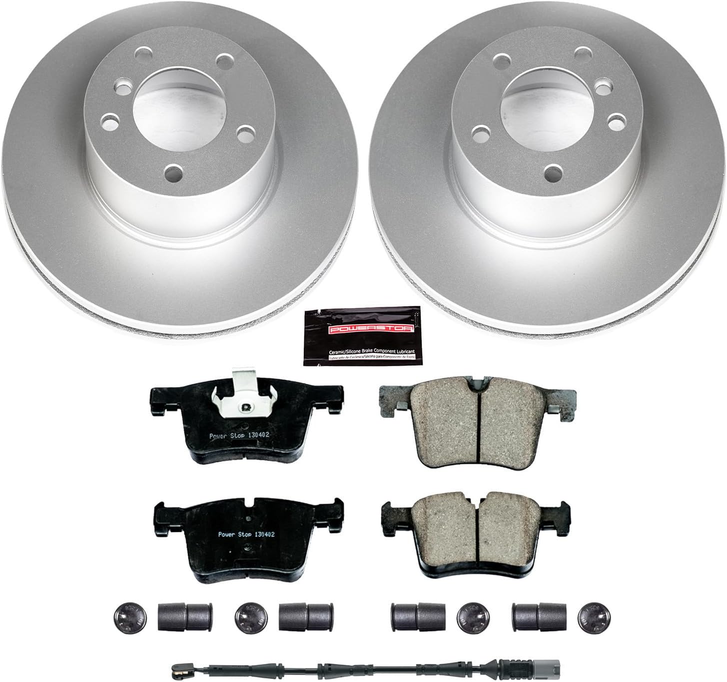 PowerStop Front Brake Kit for BMW 228i 2014-16 |228i xDrive 2015-16 |230i 2017-21 |230i xDrive 2017-21 - Fully-Coated Disc Rotors with Z23 Carbon-Fiber Ceramic Brake Pads Upgrade, CRK6743