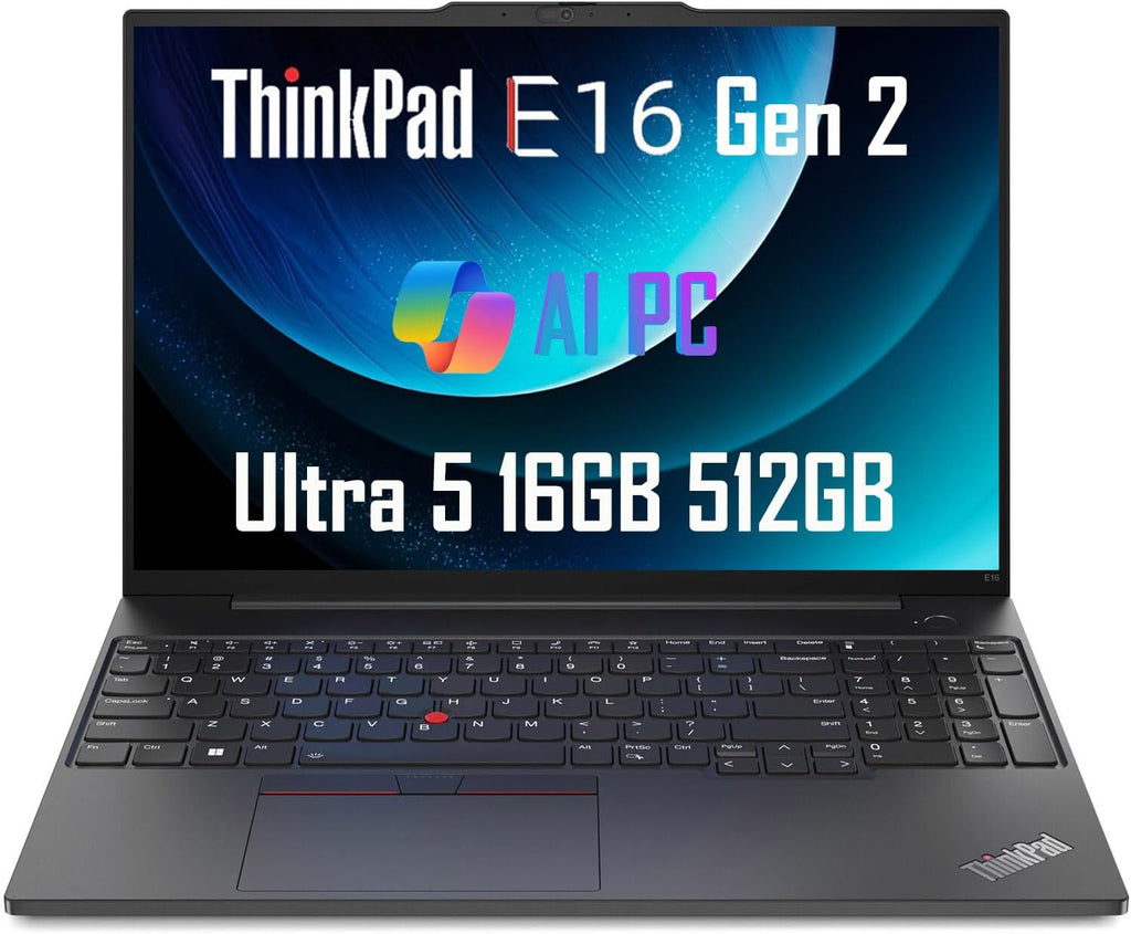Lenovo ThinkPad E16 Gen 2 Business Laptop (16' FHD+ Anti-Glare, Intel Core Ultra 5 125U (> i7-1355U), 16GB DDR5 RAM, 512GB SSD) Fingerprint, Backlit, Webcam, Ethernet, Win 11 Pro (Renewed)