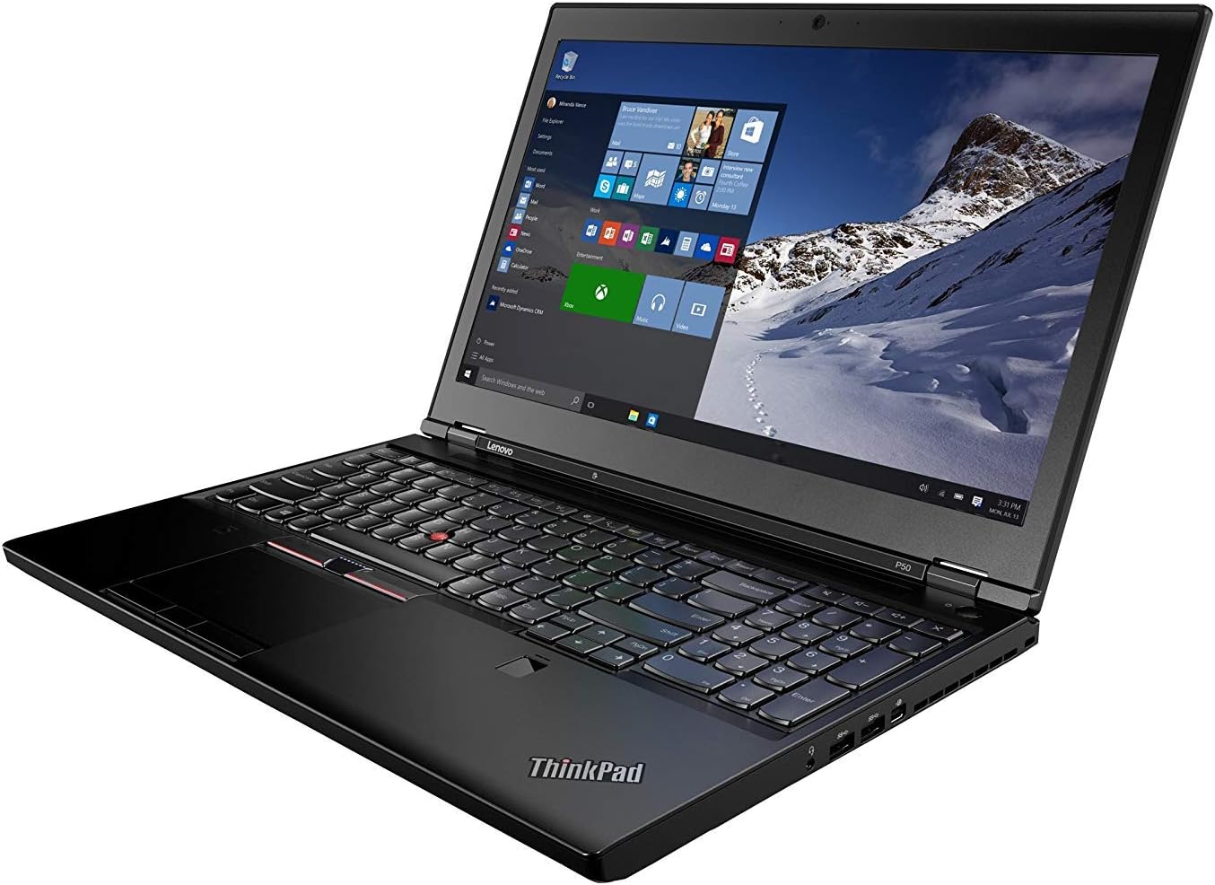 Lenovo ThinkPad P50 15.6 FHD Laptop, Core i7-6700HQ 2.6GHz, 16GB RAM, 240GB Solid State Drive, Windows 10 Pro 64bit (Renewed)
