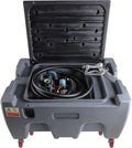 40 Gallon Gasoline Diesel Fuel Transfer Tank with 3.7GPM Flow Rate 12V DC Self-Priming Fuel Transfer Pump, Manual Fueling Nozzle, for Easy Fuel Transportation