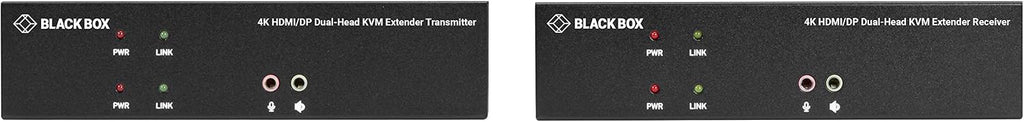 Black Box KVM Extender Over CATx - 4K, Dual-Head, HDMI/Displayport