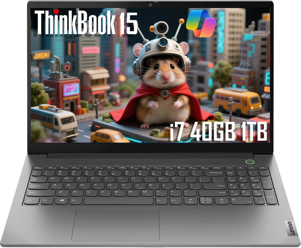 Lenovo ThinkBook 15 Gen 4 Business Laptop (15.6' FHD Anti-Glare, Intel Core i7-1255U, 40GB RAM, 1TB SSD), Fingerprint, 1080p Webcam, Thunderbolt 4, Ethernet, Wi-Fi 6, Win 11 Pro (Renewed)