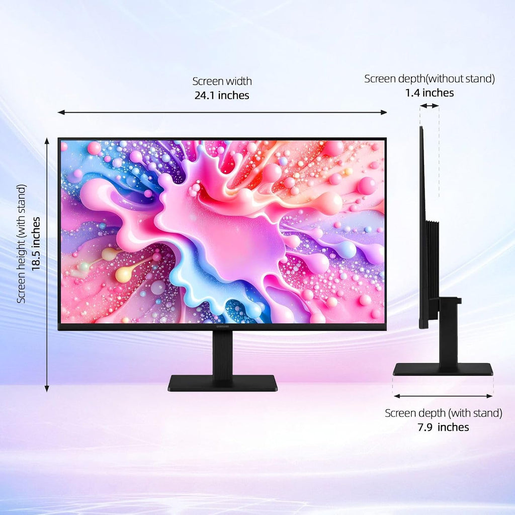 Samsung 27 inch IPS FHD (1920 x 1080) Monitor, S3 Series, 100Hz Refresh Rate, AMD FreeSync, Flicker-Free, Game Mode, Eye Care, HDMI & VGA, Ergonomic Design, VESA Mountable, Tilt Adjustment, Black