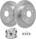 Detroit Axle - 11.06' Rear Disc Brake Rotors + Passenger Side Brake Caliper Replacement for 2010-2012 Lexus HS250H - 3pc Set