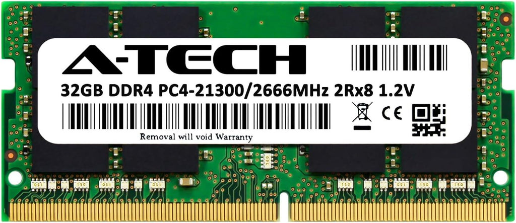 A-Tech 32GB RAM for Lenovo ThinkPad T490 Laptop | DDR4 2666 SODIMM PC4-21300 1.2V 260-Pin Memory Upgrade Module