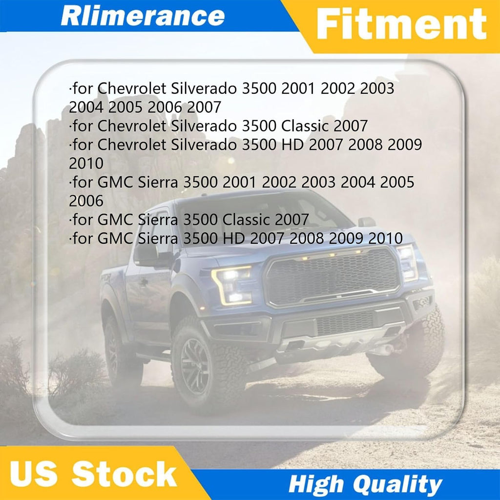 Front & Rear Brake Kit for Chevrolet Silverado 3500 2001-2007 for Chevy Silverado 3500 2001-2007 for Chevrolet Silverado 3500 Classic 2007-2007 6PCS Semi-metallic Brakes Pads Rlimerance