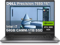 Dell Precision 7000 7680 Mobile Workstation Laptop (NVIDIA RTX 2000 Ada 8GB, 16' FHD+, Intel Core i7-13850HX (> Ultra 9-185H), 64GB LPCAMM2 DDR5, 1TB SSD) Pro Max for Designer, Engineer, Win 11 Pro