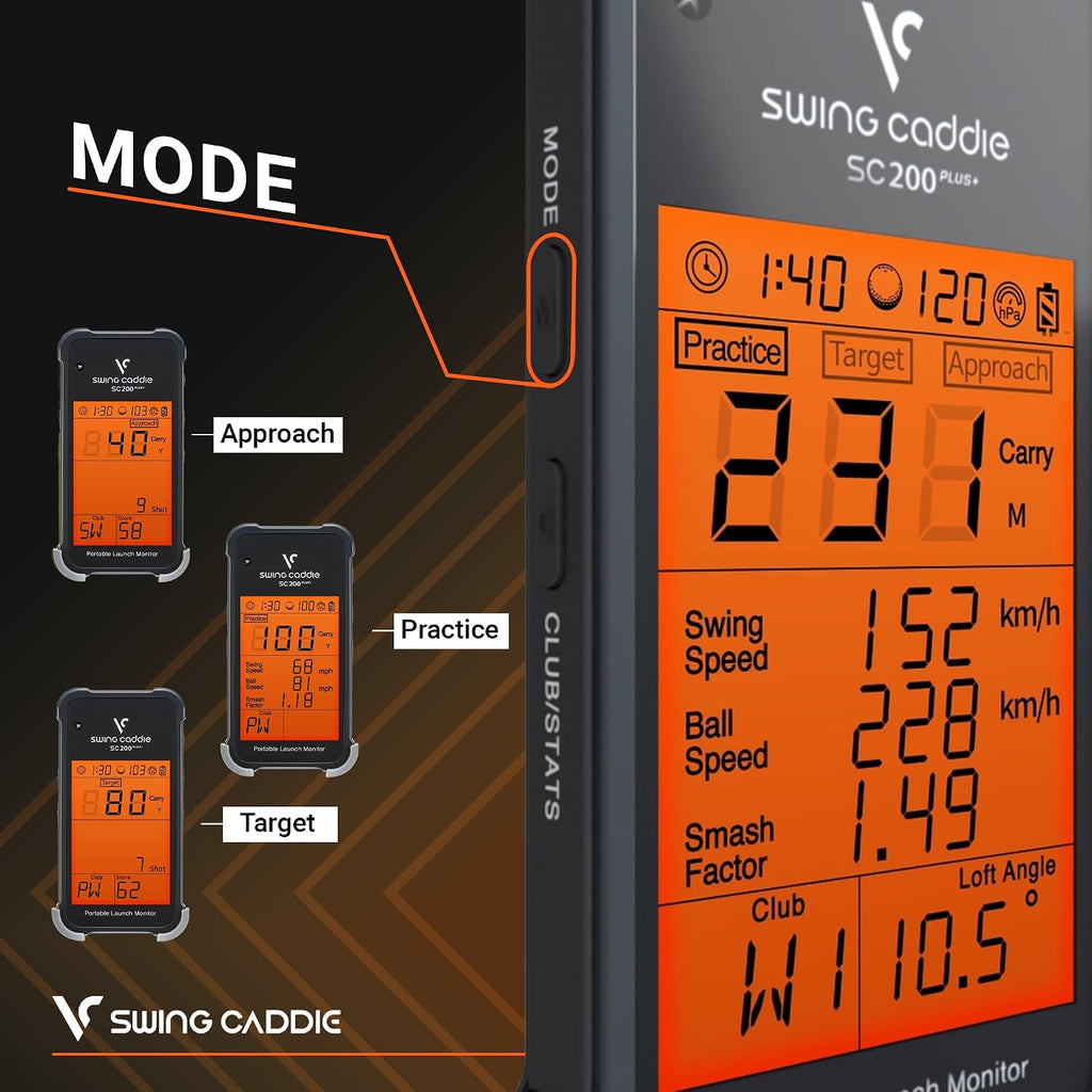 Voice Caddie Portable Golf Launch Monitor and Swing Analyzer with Real-Time Shot Data Tracking | Ideal Golf Swing Trainer/Training Equipment for Indoor & Outdoor | Up to 20 Hours Battery Life