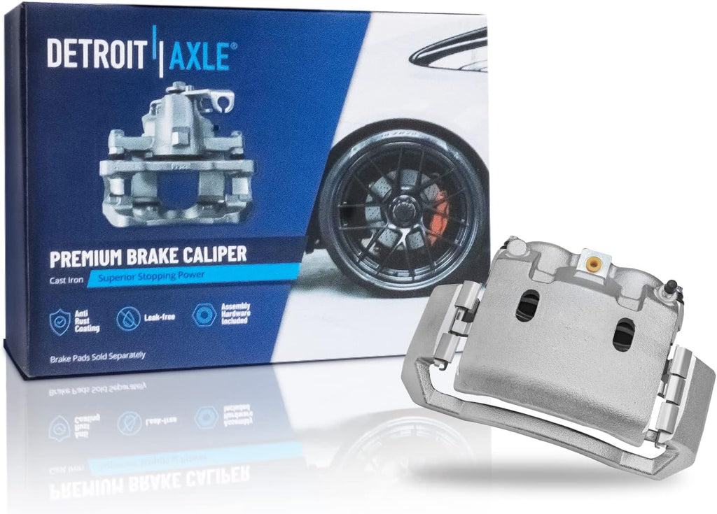 Detroit Axle - 353mm Front Disc Rotors Passenger Side Brake Caliper Replacement for 2006-2008 Dodge Ram 1500 2500 3500