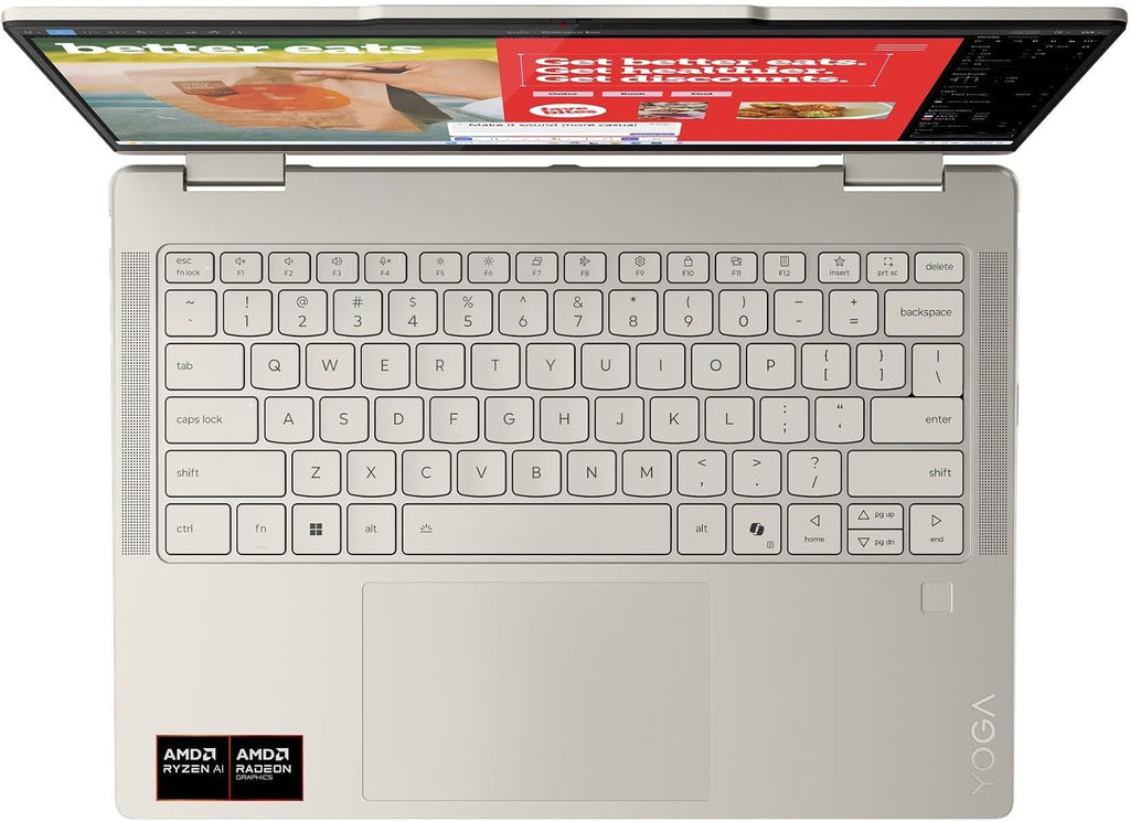Lenovo Yoga 7 2-in-1 Laptop: 14' WUXGA 600nits Touch • AMD Ryzen AI 7 350 • AMD Radeon 860M Graphics • 16 GB DDR5 SDRAM • 1 TB NVMe SSD • Win11 Pro • WiFi 7 • Backlit Keyboard • 5MP+IR Camera