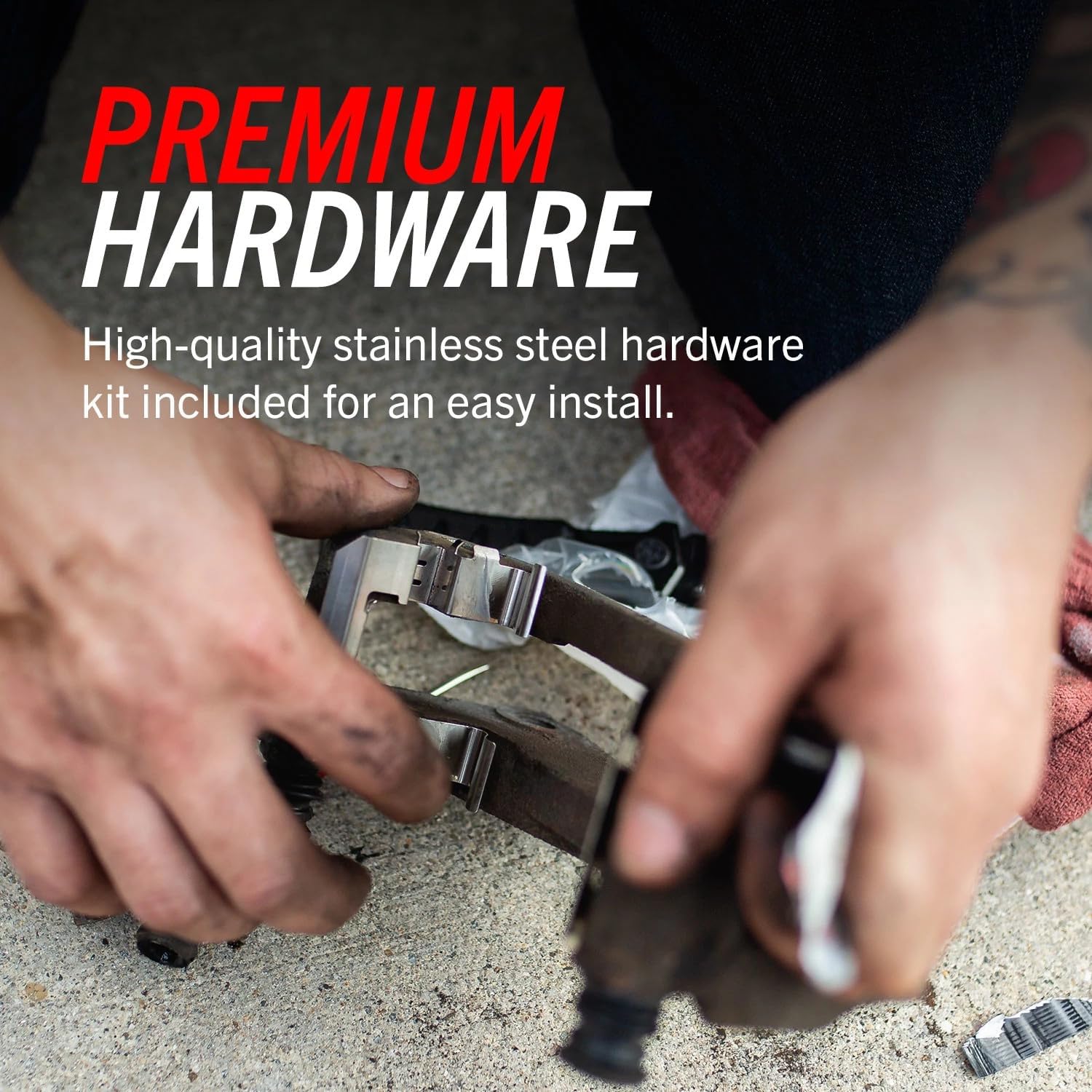 PowerStop Rear Brake Kit for Ford Explorer 2020-25 | Ford Mustang 2024 - Z17 Ceramic Brake Pads & Disc Rotors Replacement, KOE8681