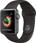 Apple Watch Series 3 [GPS 38mm] Smart Watch w/Space Gray Aluminum Case & Black Sport Band. Fitness & Activity Tracker, Heart Rate Monitor, Retina Display, Water Resistant