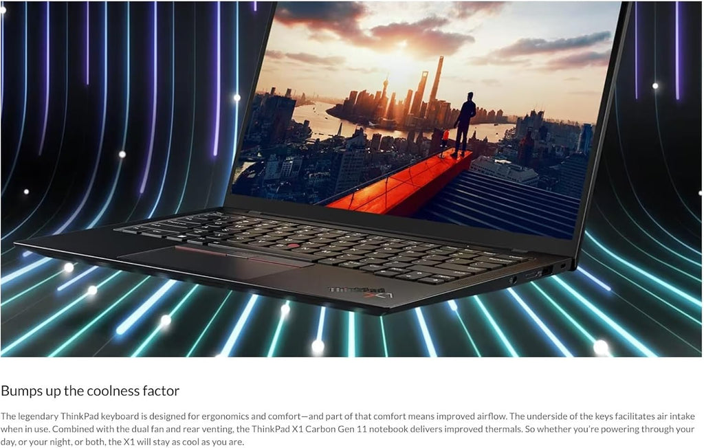 Lenovo Gen 11 ThinkPad X1 Carbon Laptop with Intel Core i7-1370P vPro Processor, 14' 2.8K OLED (2880 x 1800) Non-Touch Display, 64GB LPDDR5 RAM, 2TB Gen4 Performance SSD, Thunderbolt, and Win 11 Pro