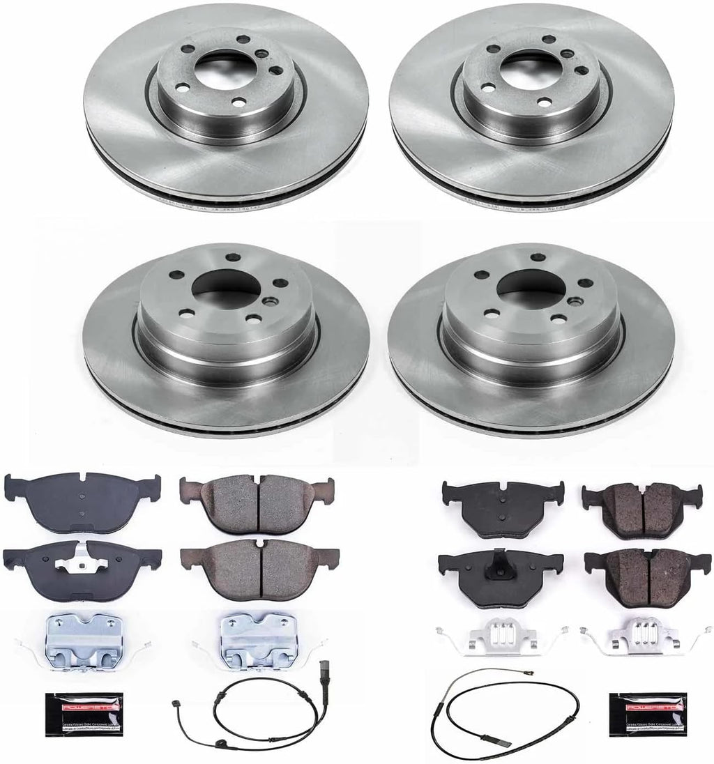 PowerStop Front and Rear Brake Kit for BMW X5 2011-13 | BMW X5 2016-18 - Z17 Ceramic Brake Pads & Disc Rotors Replacement, KOE7996