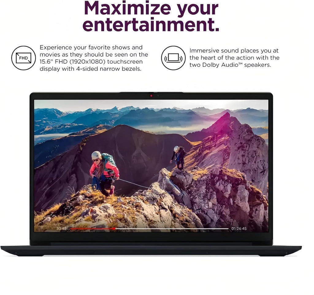 Lenovo IdeaPad 1i Laptop, 15.6' FHD Touchscreen, 13th Gen Intel Core i5-1335U Processor (Beats i7-1255U, Up to 4.6 GHz), 16GB RAM, 512GB SSD, Webcam, HDMI, Wi-Fi 6, Windows 11 Home, Blue, WOWPC USB