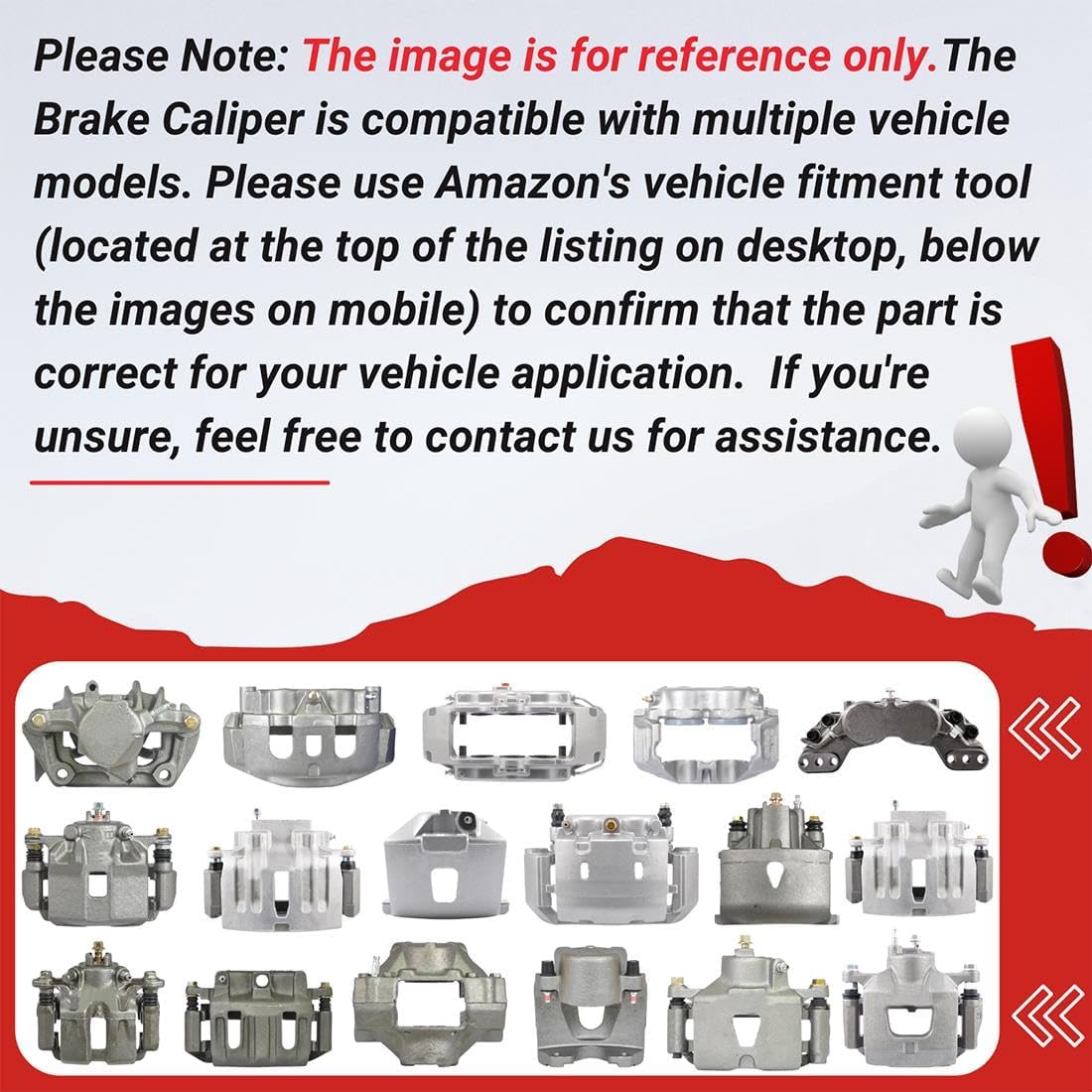 Front Brake Caliper Set - 2Pcs Disc Brake Caliper Automotive Replacement Brake Calipers ZGYWAutoParts for Ford Fiesta 2011-2016