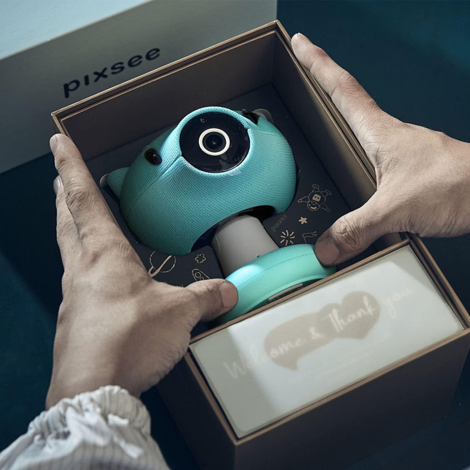 Pixsee Smart Video Baby Monitor, Full HD Camera and Audio with Night Vision, Cry Detection, Temperature Humidity Sensors, 2 Way Talk, Encrypted Wireless WiFi for Phone App, Supports Alexa