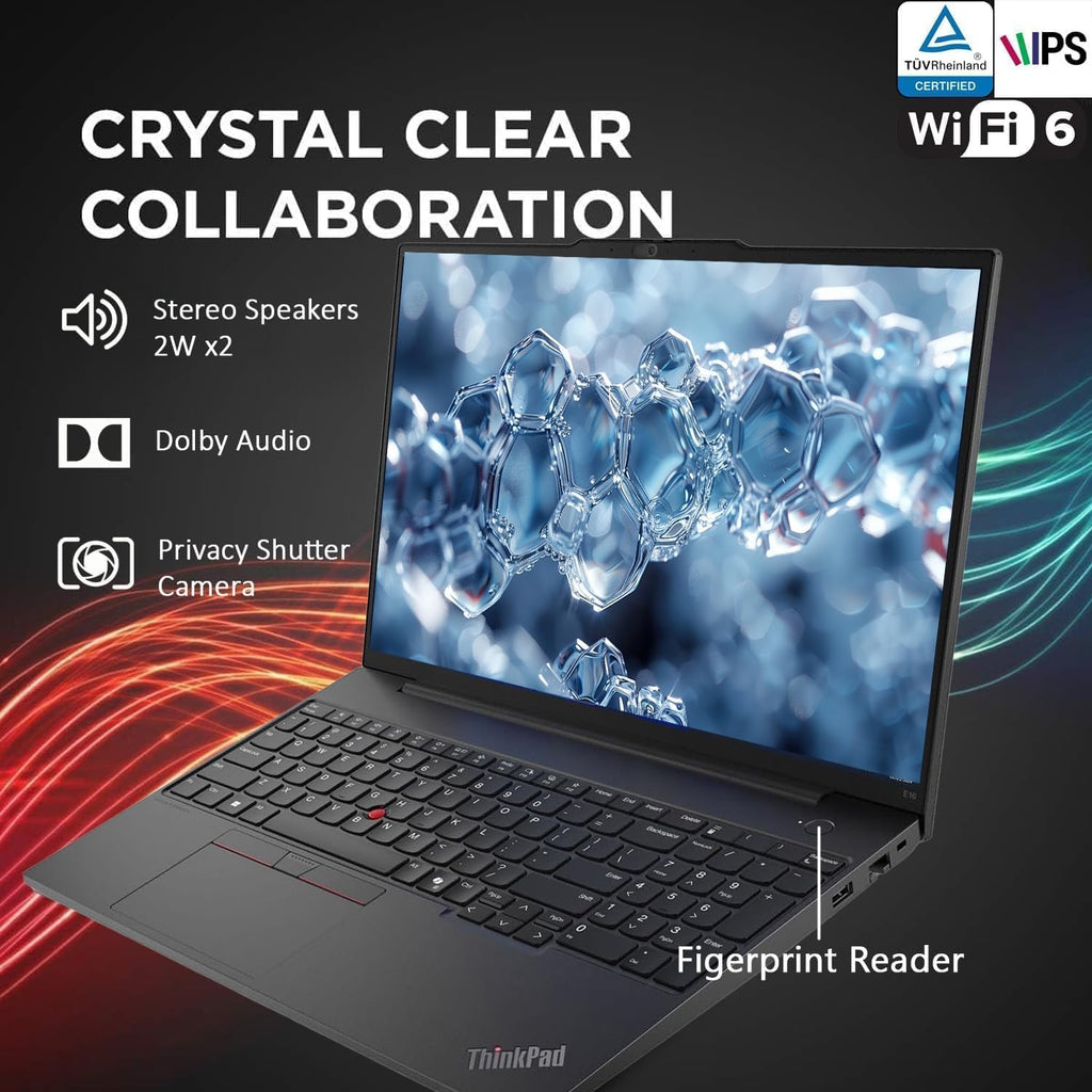 Lenovo 2026 ThinkPad E16 Business AI PC Laptop, 16' FHD+ Display, Intel 12-Core Ultra 5 125U (> i7-1355U), 16GB DDR5, 1TB SSD, Fingerprint Reader, Backlit KB, Thunderbolt 4, Ethernet, Windows 11 Pro