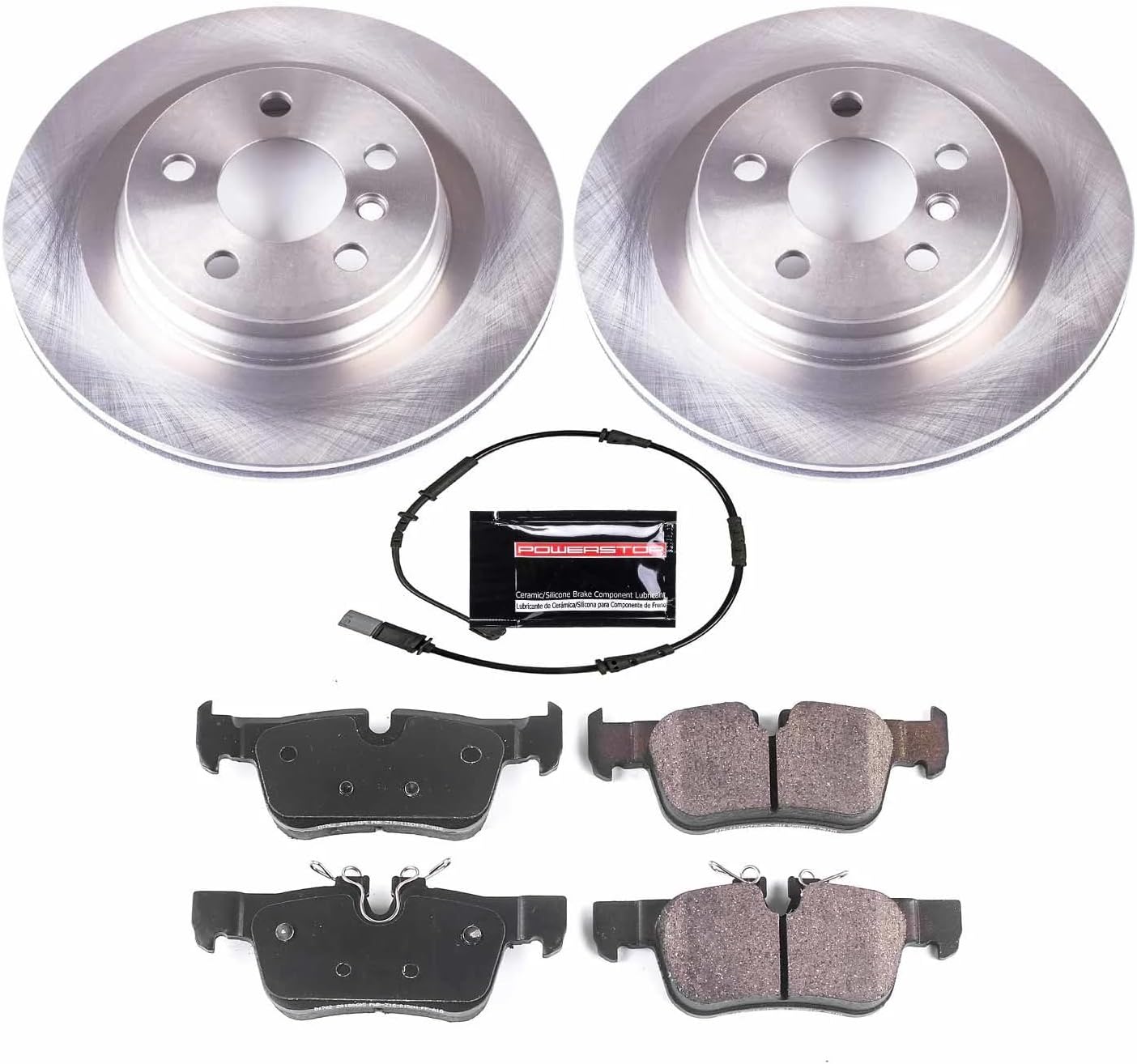 PowerStop Rear Brake Kit for BMW 228i Gran Coupe 2021-24 |228i xDrive Gran Coupe 2020-24 |X1 2016-22 |X2 2018-23 - Z17 Ceramic Brake Pads & Disc Rotors Replacement, KOE7899