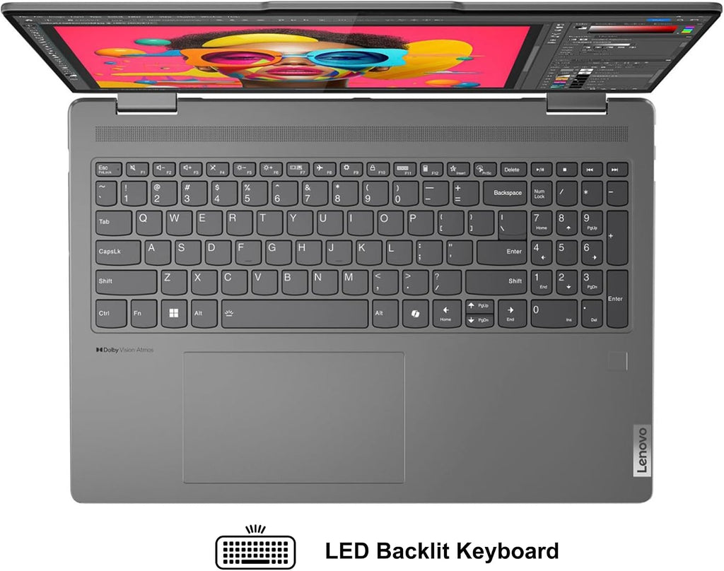 Lenovo Yoga 7 16 2-in-1 Laptop 16' WUXGA IPS Glossy Touch Intel 12-core Ultra 7 155U 16GB DDR5 1TB SSD Backlit Fingerprint for Creator Designer Business Professional Win11Pro ICP Hub