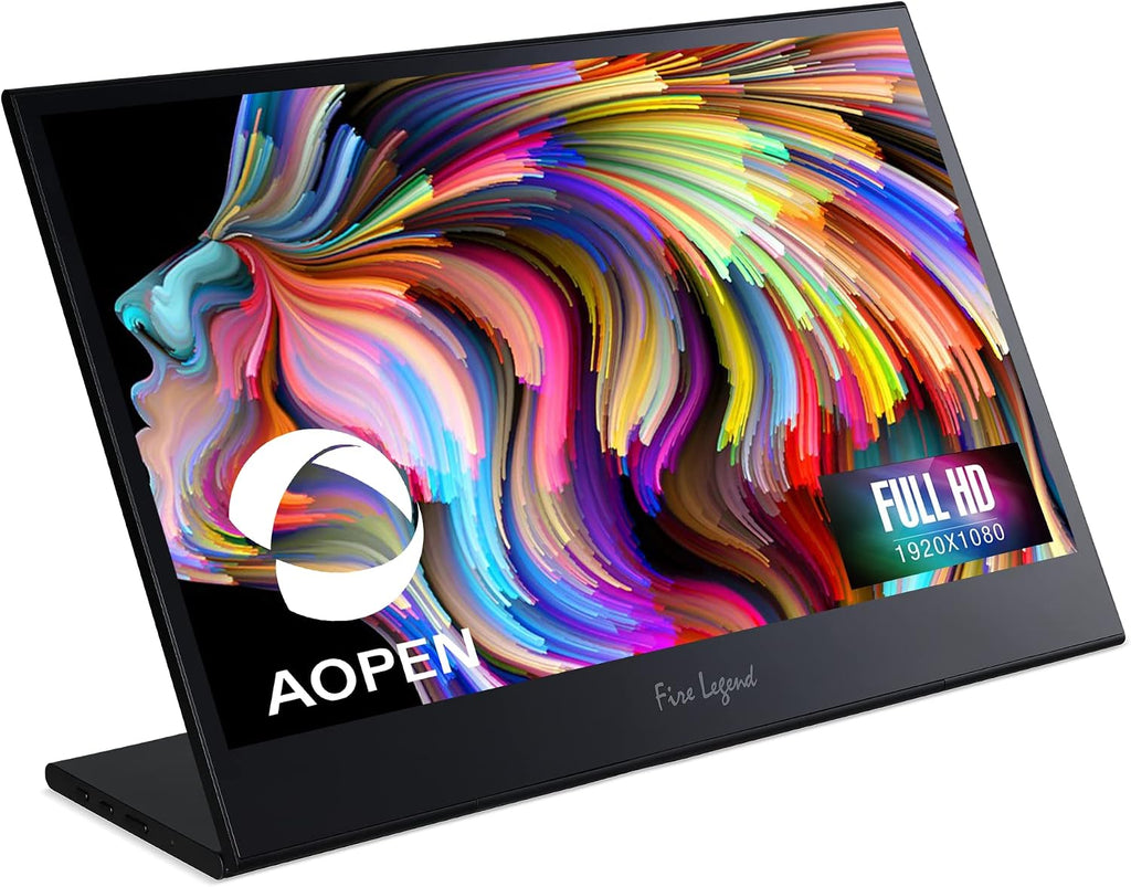 AOPEN by Acer Portable Monitor 16PM6QT bmiux 15.6-inch Full HD (1920 x 1080) Portable IPS Touch Monitor (2 x USB Type-C & 1 x Mini HDMI Port)