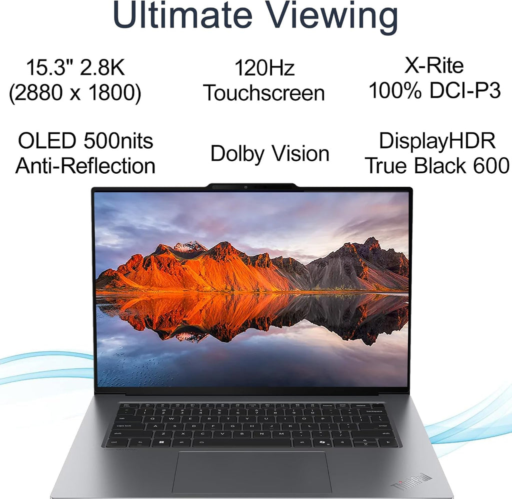 Lenovo ThinkPad X9 15 Aura Edition Business AI Laptop (15.3' 2.8K OLED Touchscreen, Intel Core Ultra 7 258V, 32GB DDR5, 1TB SSD), Ultrathin, Copilot+ PC, Backlit, Win 11 Pro, Grey (Next Gen X1 carbon)