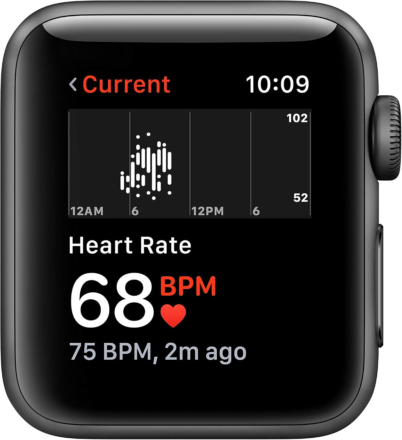 Apple Watch Series 3 [GPS 38mm] Smart Watch w/Space Gray Aluminum Case & Black Sport Band. Fitness & Activity Tracker, Heart Rate Monitor, Retina Display, Water Resistant