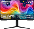 Samsung 27 inch FHD Gaming Monitor, Odyssey G3 Series, 180Hz, 1ms, AMD FreeSync, Black Equalizer, Virtual Aim Point, Flicker-Free, Game Mode, HDMI & DisplayPort, Tilt/Height/Swivel Adjustment, Black