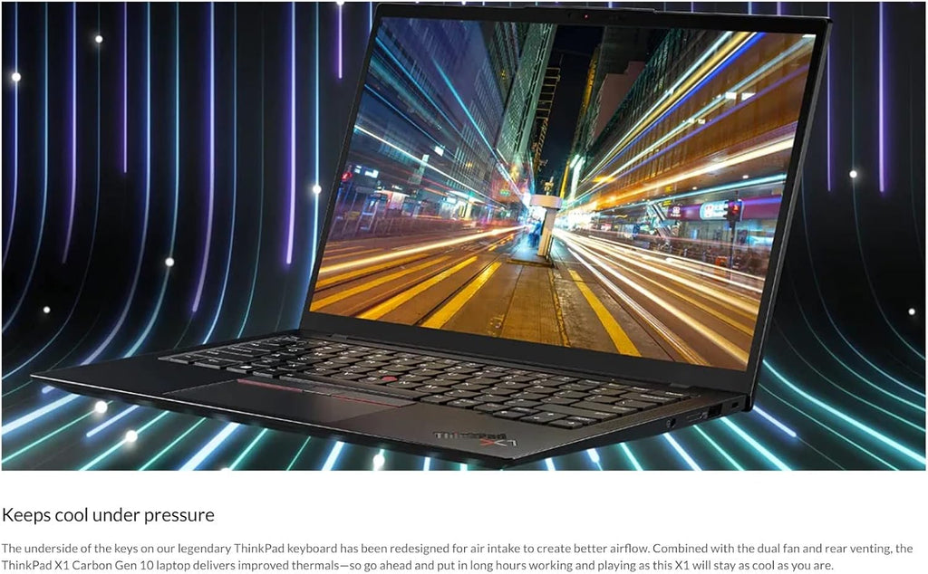 Lenovo ThinkPad X1 Carbon Gen 10 Intel Core i7-1260P, 14' WUXGA (1920x1200) Low Power IPS 400nits Anti-Glare, Touch, 16GB RAM, 1TB NVMe SSD, Backlit KYB Fingerprint Reader, Win11 Pro