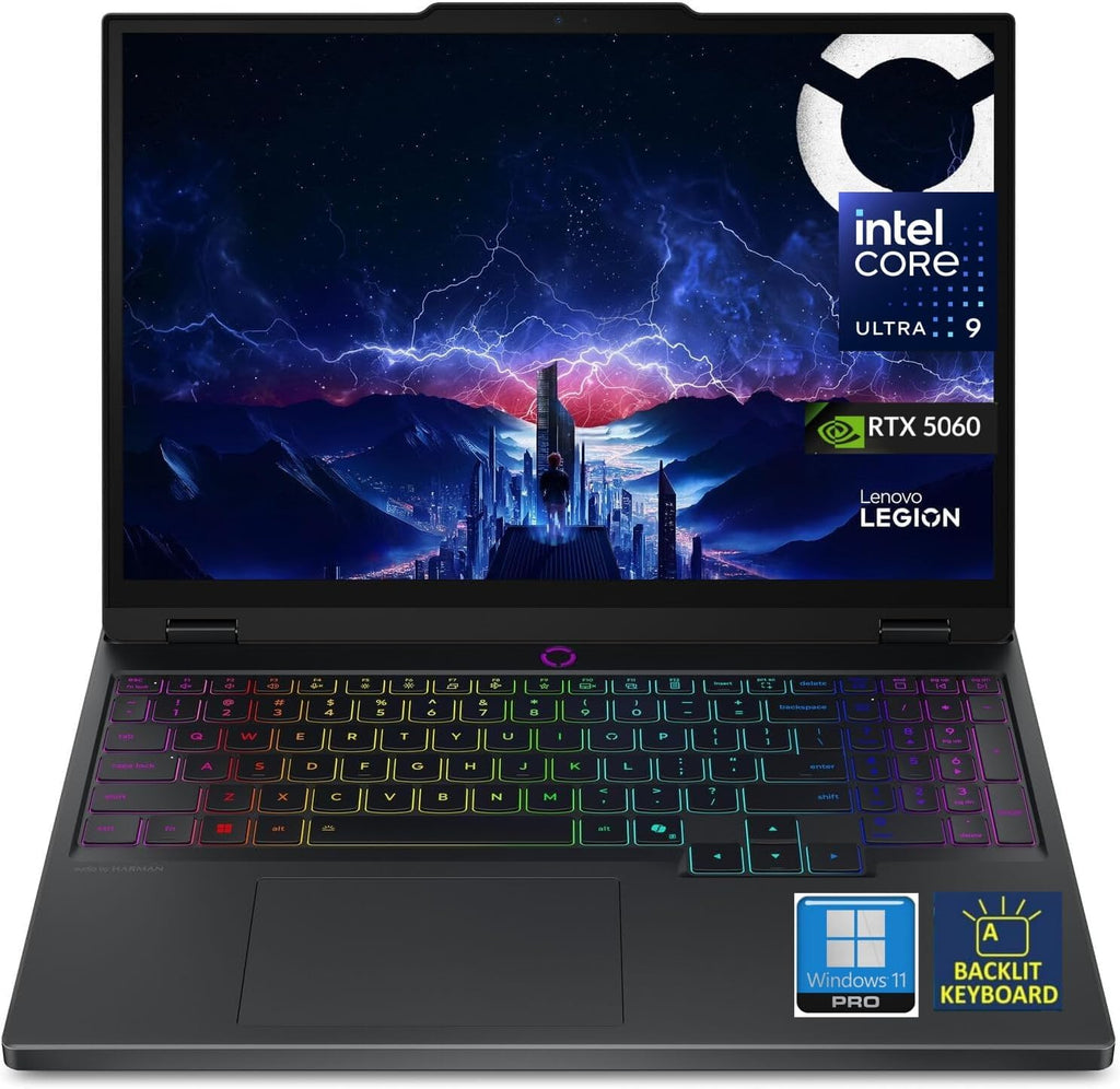 Lenovo Legion 5i – Gaming Laptop - Intel Core Ultra 9 275HX - 16' WQXGA (2560x1600) IPS 500nits, Anti-Glare, 240Hz–NVIDIA GeForce RTX 5060 – 64 GB Memory – 1TB Storage,Win 11 Pro