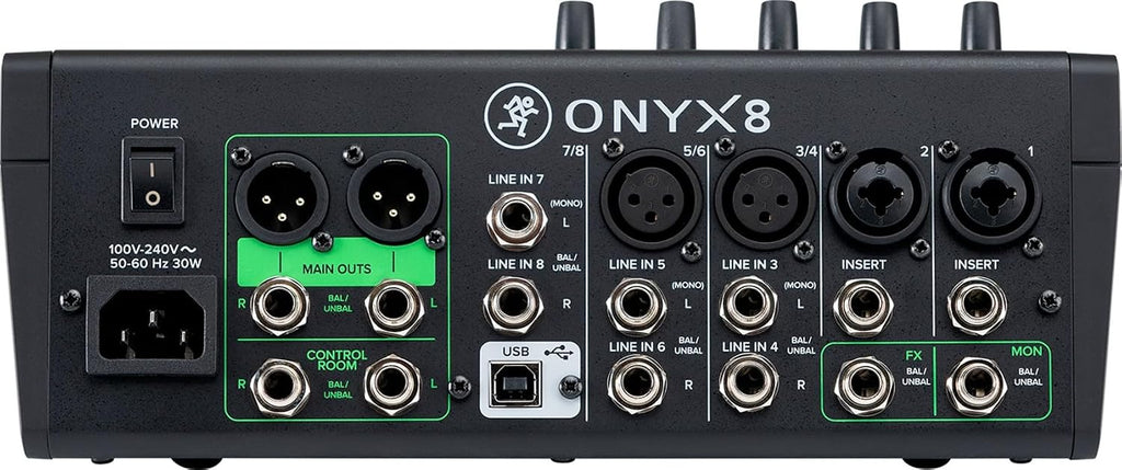Audiosavings Bundle: Mackie ONYX8 8-Channel Analog Mixer w/Multi-Track USB/3-Band EQ+Bluetooth Bundle with ATH-R30x Professional Open-Back Over-Ear Reference Headphones (2 Items)