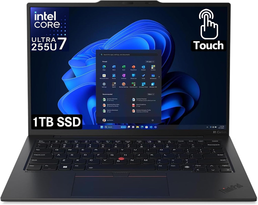 Lenovo ThinkPad X1 Carbon Gen 13, Intel Ultra 7 255U, 14' (1920 x 1200), WUXGA, 32GB DDR5, 1TB SSD, IR+ RGB Camera, WiFi 6E, Win 11 Pro - Black