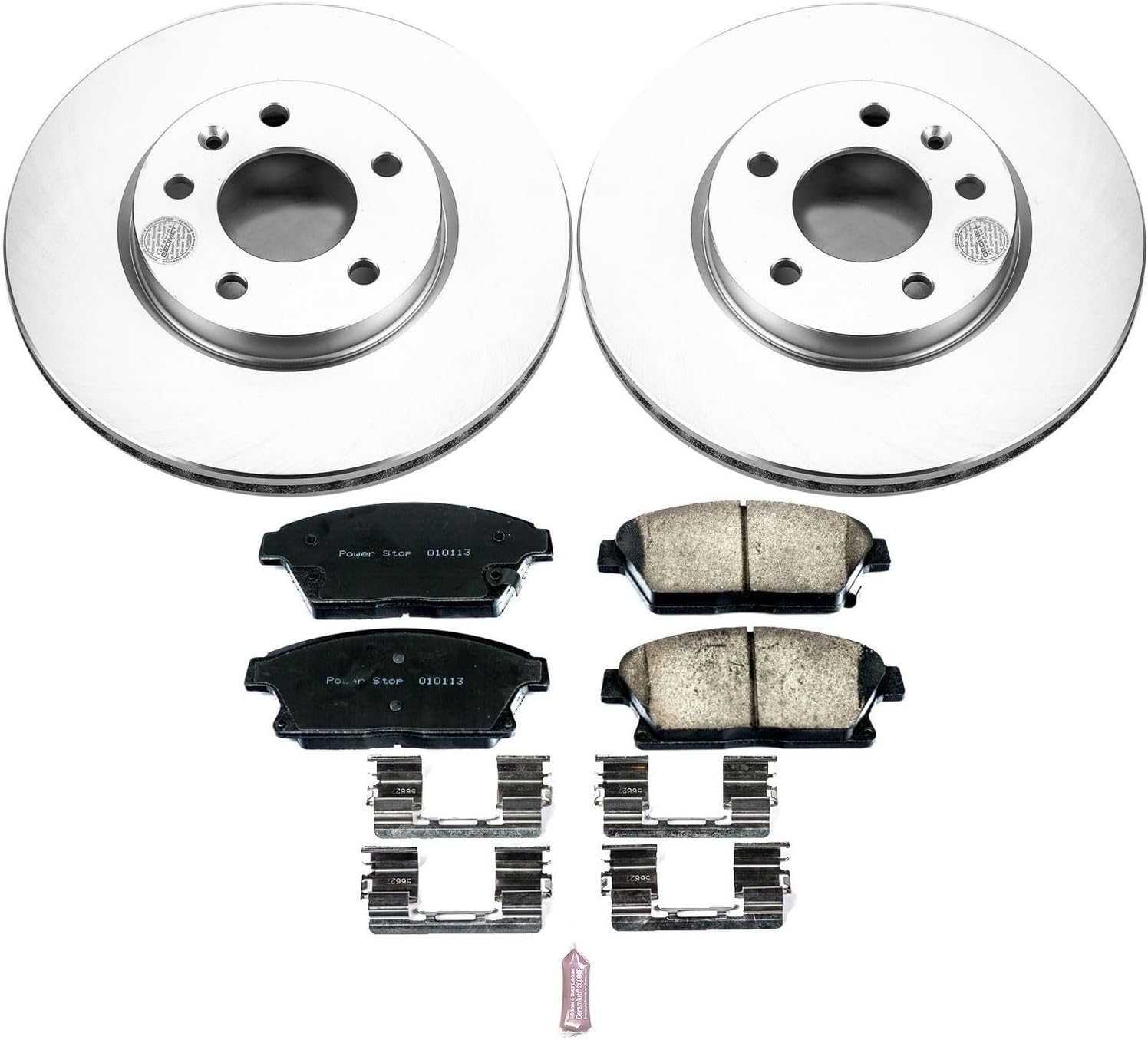 PowerStop Front Brake Kit for Buick Verano 2012-17 |Chevrolet Cruze 2014-15 |Volt 2011-15 - Fully-Coated Disc Rotors with Z17 Ceramic Brake Pads Replacement, CRK5554