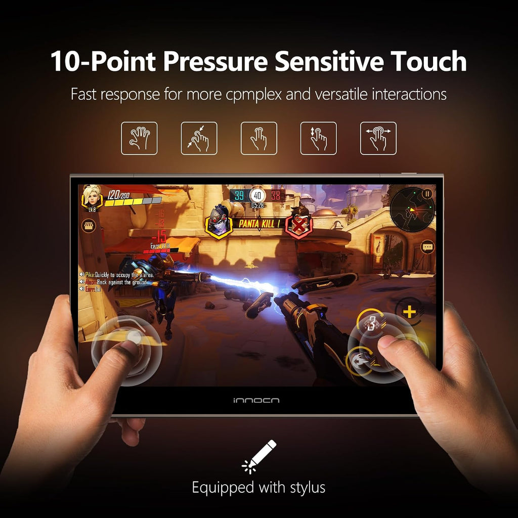 INNOCN 13.3 inch Portable Monitor Touchscreen 13Q1F | OLED | 1080P FHD | USB C, HDMI | with Battery | for Laptop, PC, Xbox, Mac, PS5, MacBook, Switch, Phone | Eye Care, Gaming, Speakers